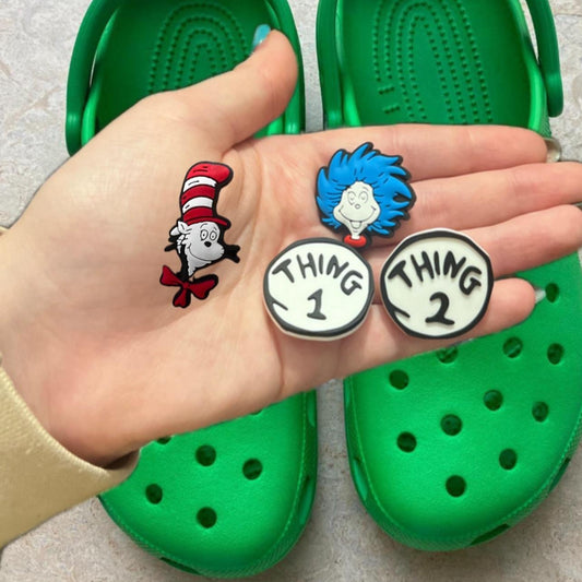 Cat movie - thing 1 and thing 2 shoe charm collection